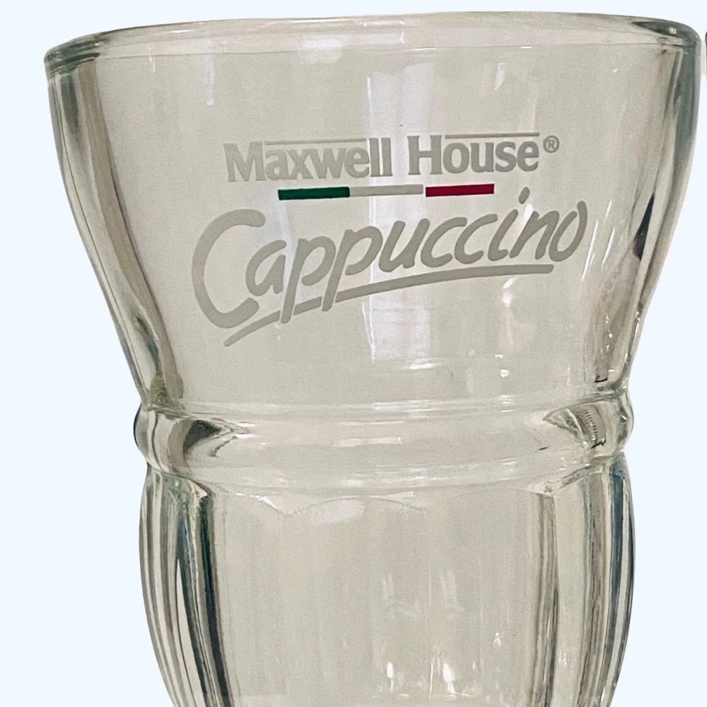 Vintage Maxwell House Dessert Glasses Set of 2 Cappuccino Shake Rare Glassware - Picture 4 of 7